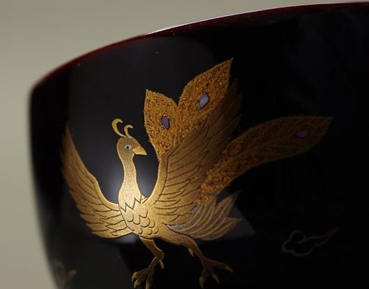 Wajima-nuri Guinomi Sake Cup Hou-ou by Wajimaya Zen-ni from Kogei Styling - Fine Japanese Lacquerware Online