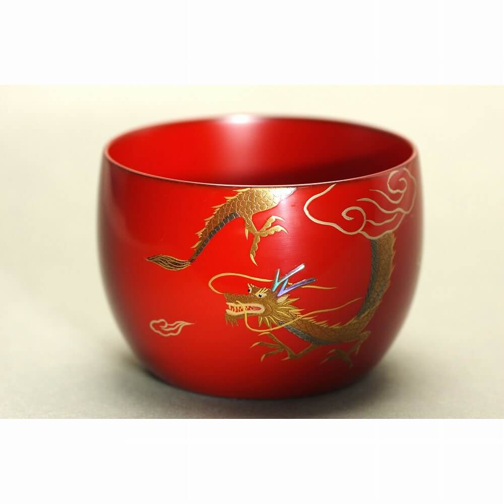 工芸品 Ryuichi Guinomi Ryu 龍 sake cup Wajima Lacquerware 輪島塗 – Fine Japanese