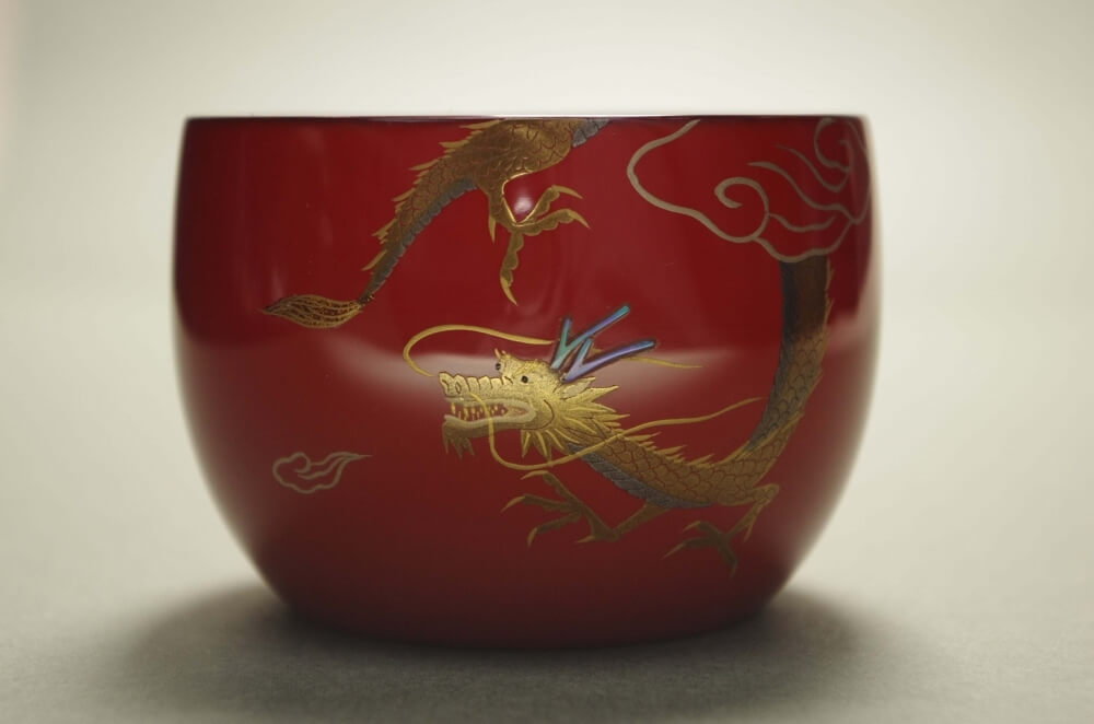 Guinomi Ryu 龍 sake cup Wajima Lacquerware 輪島塗 – Fine