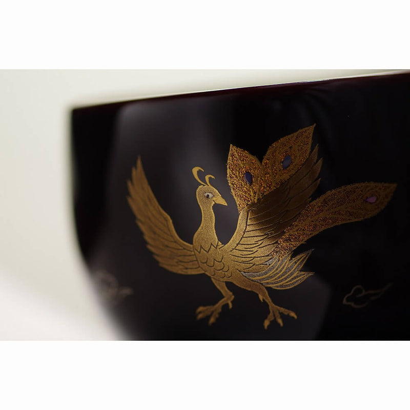 Sake cup Guinomi Hou-ou (Phoenix) Wajima-nuri Fine Urushi Lacquerware by Kogei Styling